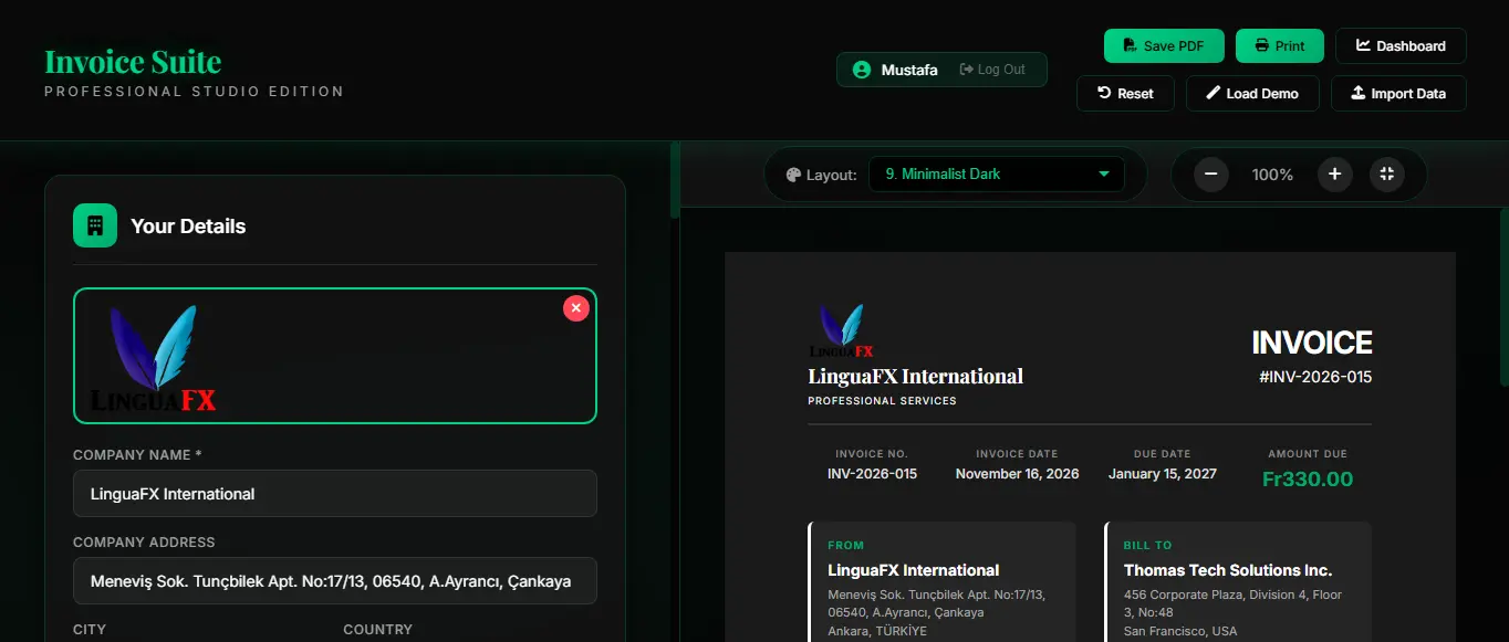 Invoice Suite Comparison